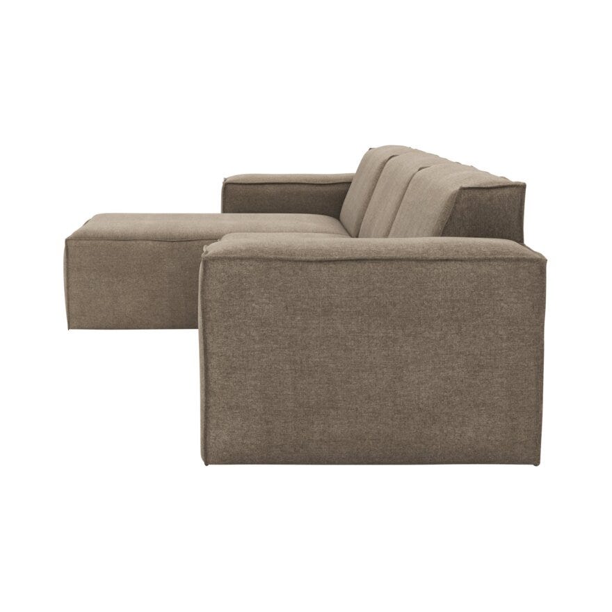 QUADRATO Hjørnesofa med sjeselong i Beige/natur