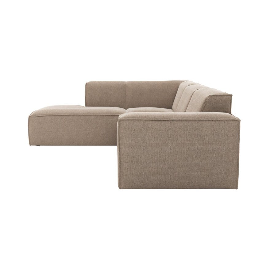 QUADRATO Hjørnesofa med endeavslutning i Beige/natur