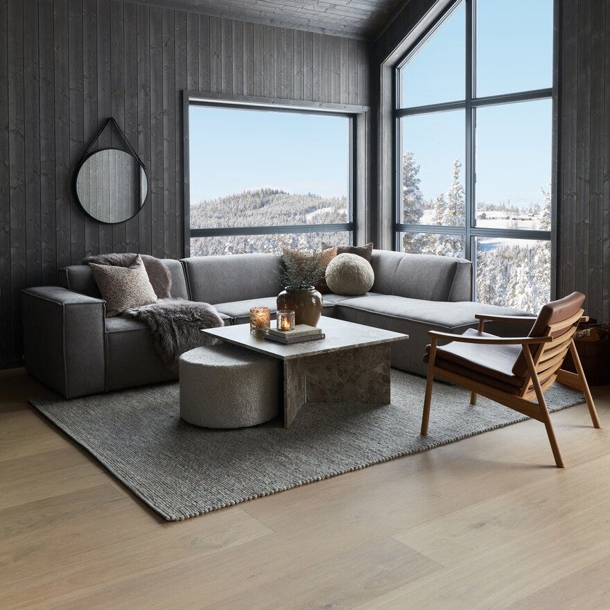VEGA Sofabord 90x90 cm i Beige/natur