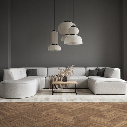 Quadrato u-sofa med endeavslutning
