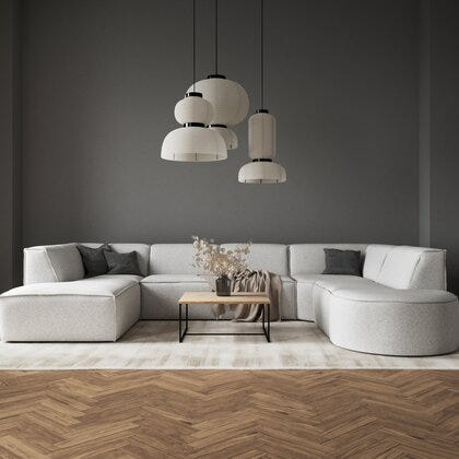 Quadrato u-sofa med endeavslutning