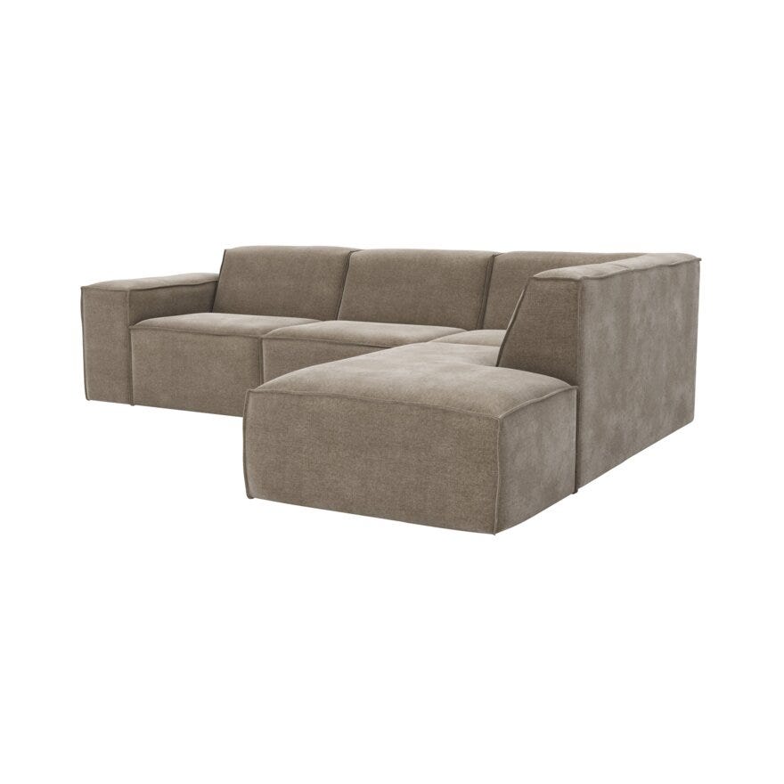 QUADRATO Hjørnesofa i Beige/natur