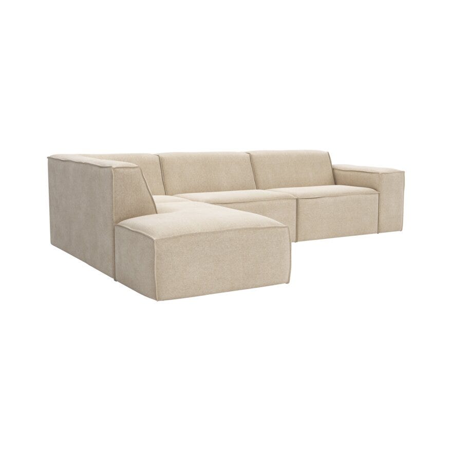 QUADRATO Hjørnesofa i Beige/natur