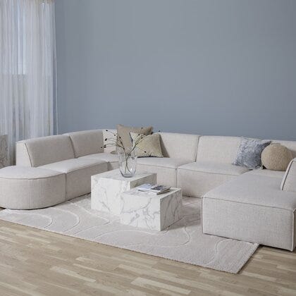 Quadrato u-sofa med endeavslutning