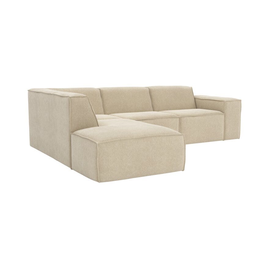 QUADRATO Hjørnesofa i Beige/natur