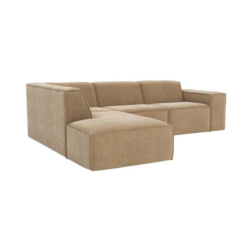QUADRATO Hjørnesofa i Beige/natur