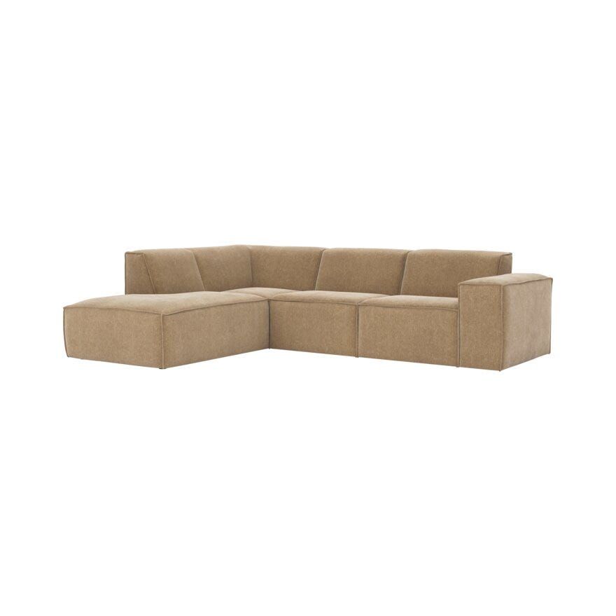 QUADRATO Hjørnesofa i Beige/natur