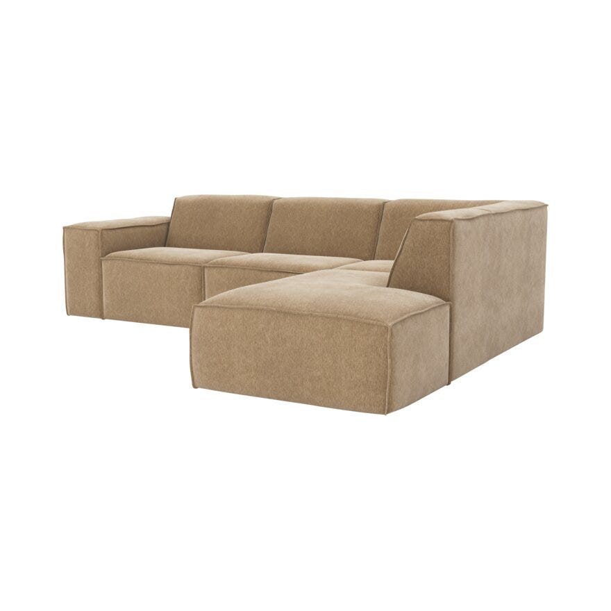 QUADRATO Hjørnesofa i Beige/natur