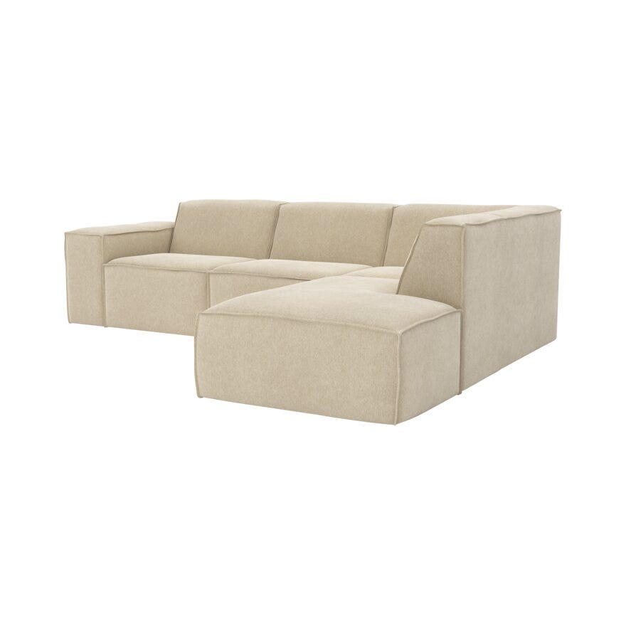QUADRATO Hjørnesofa i Beige/natur