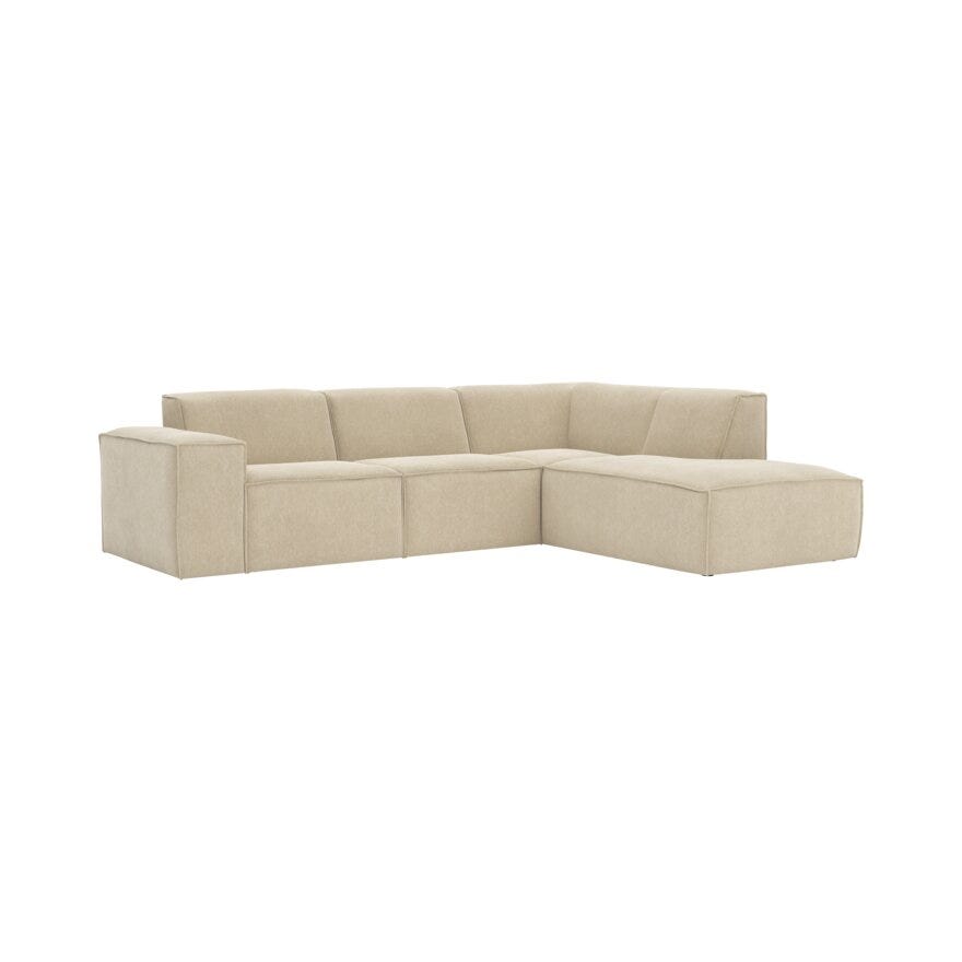 QUADRATO Hjørnesofa i Beige/natur