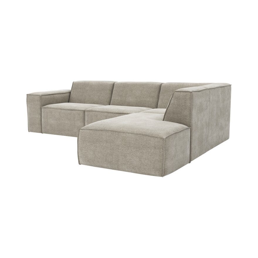 QUADRATO Hjørnesofa i Beige/natur