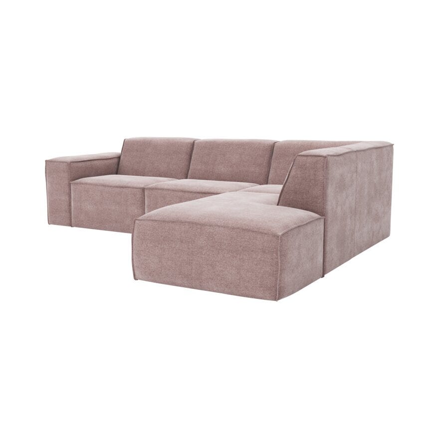QUADRATO Hjørnesofa i Rosa