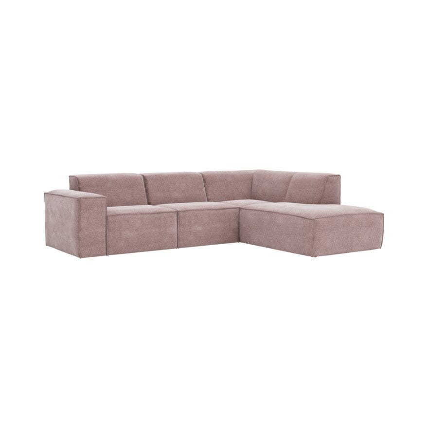 QUADRATO Hjørnesofa i Rosa