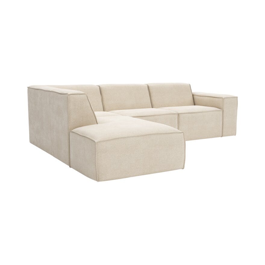 QUADRATO Hjørnesofa i Beige/natur