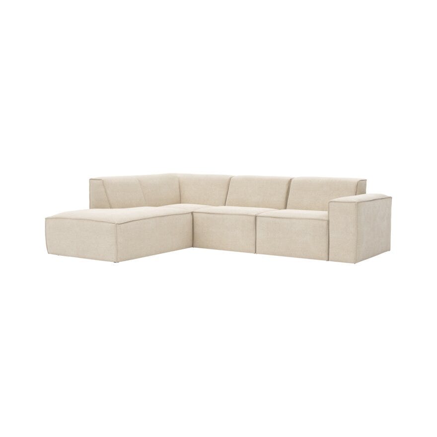 QUADRATO Hjørnesofa i Beige/natur