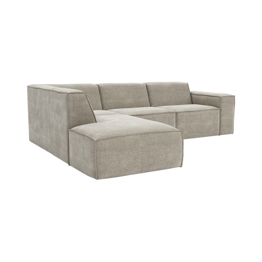 QUADRATO Hjørnesofa i Beige/natur
