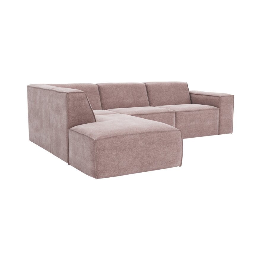 QUADRATO Hjørnesofa i Rosa