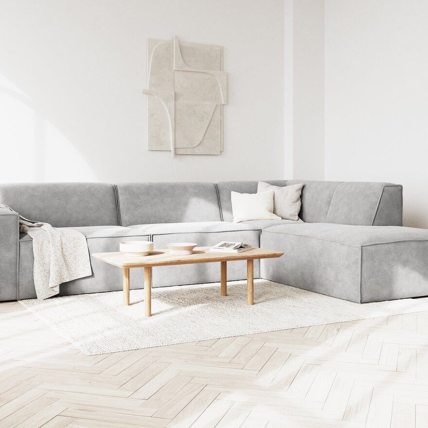 QUADRATO Hjørnesofa i Grå