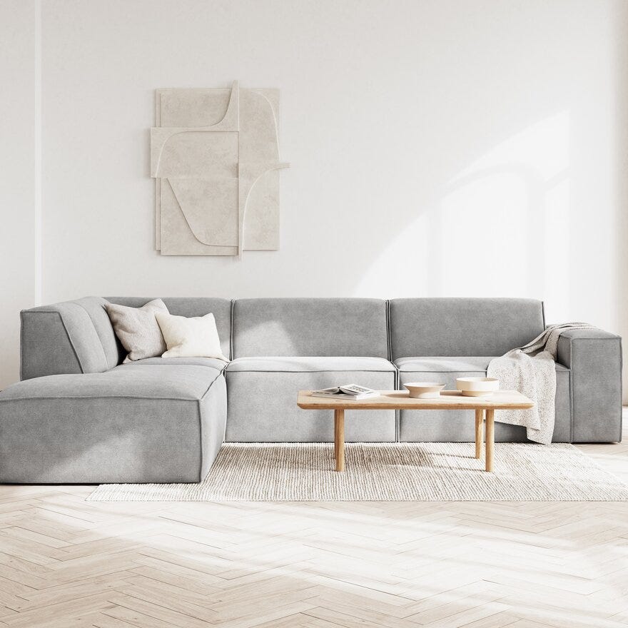 QUADRATO Hjørnesofa i Grå