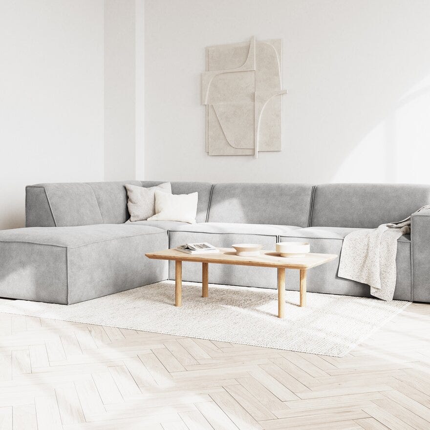 QUADRATO Hjørnesofa i Grå