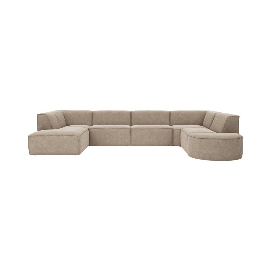 QUADRATO Hjørnesofa i Beige/natur