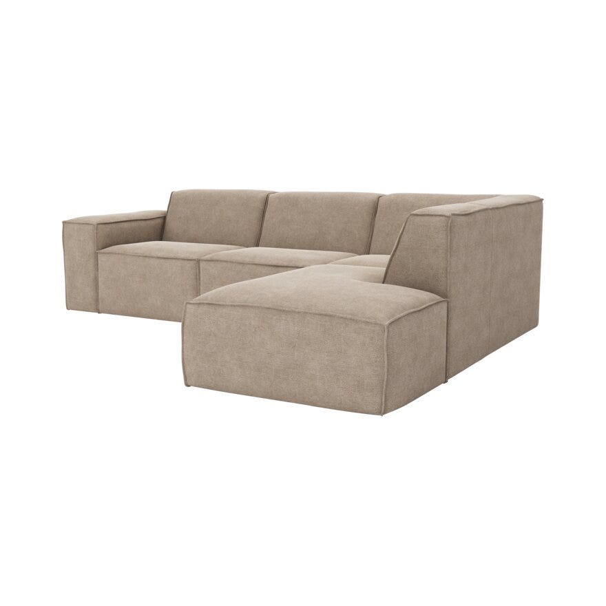 QUADRATO Hjørnesofa i Beige/natur