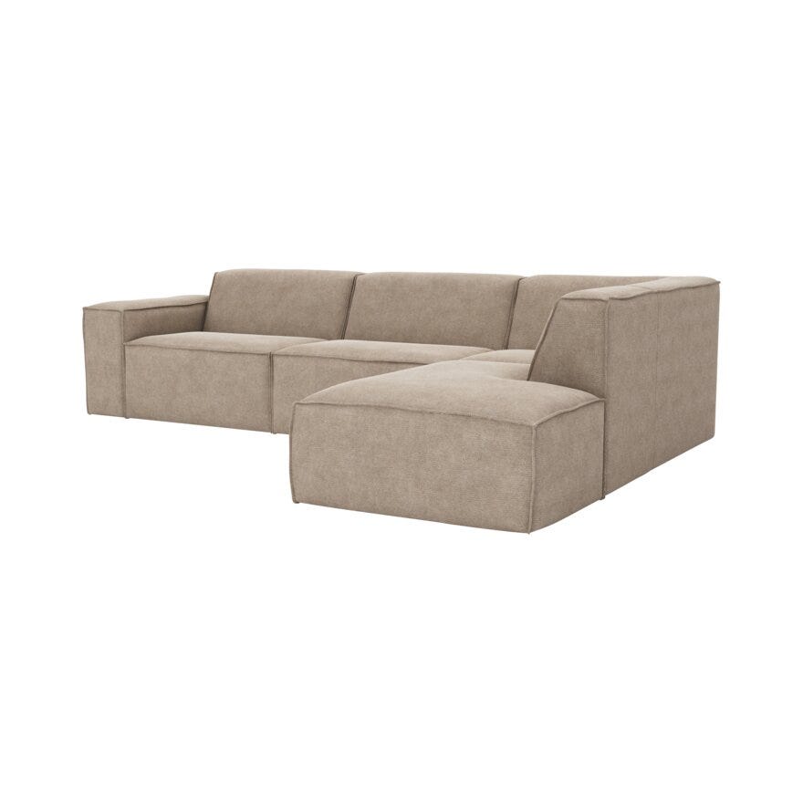 QUADRATO Hjørnesofa i Beige/natur