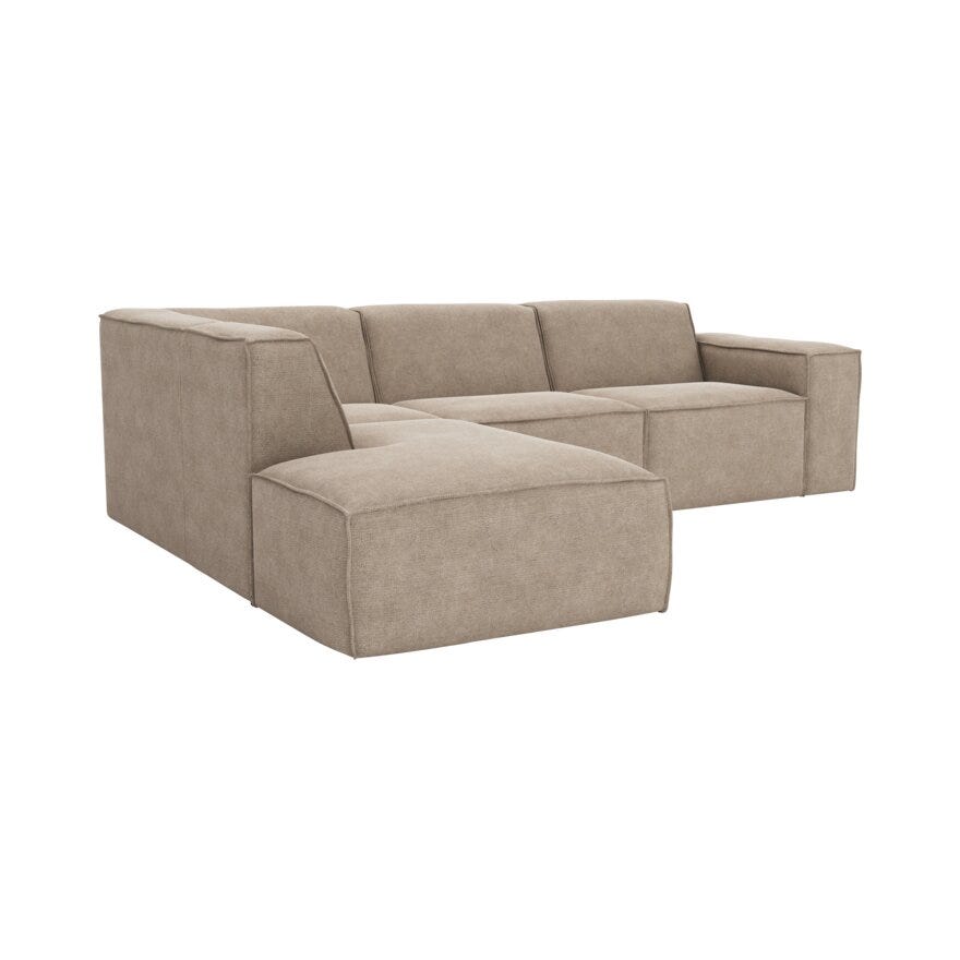 QUADRATO Hjørnesofa i Beige/natur