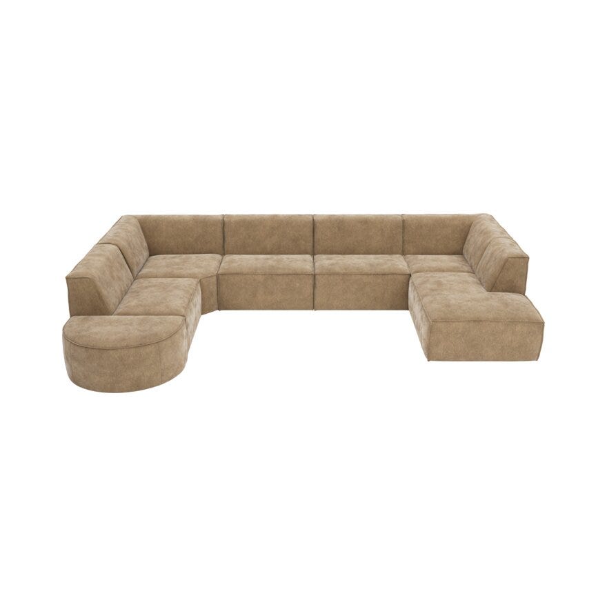 Jakobsen Copenhagen QUADRATO U-sofa i Beige/natur