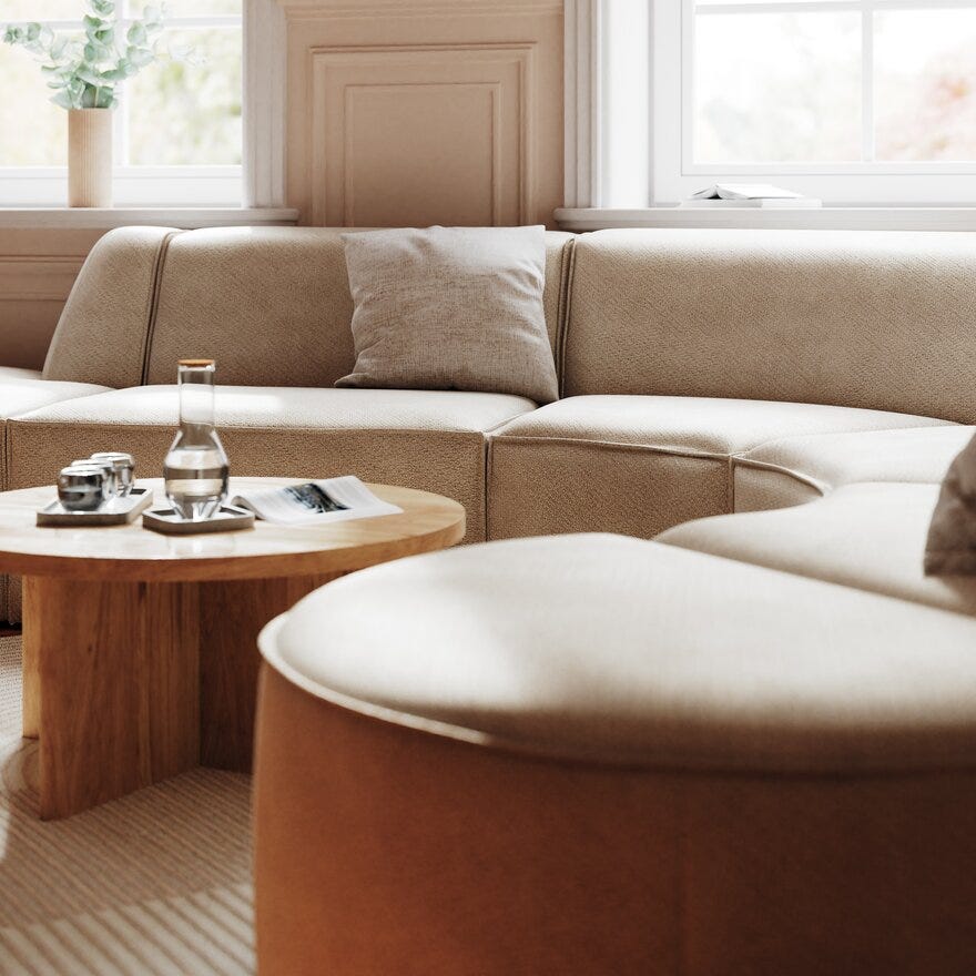 Jakobsen QUADRATO Modulsofa i Beige/natur