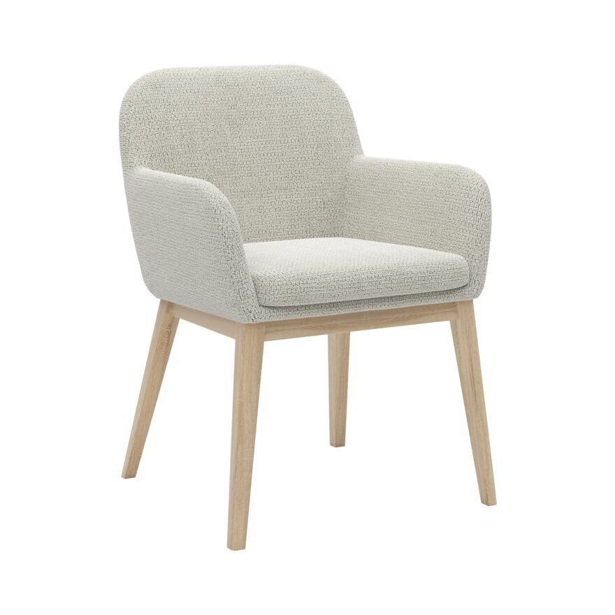 ROCCO Spisestol med armlene i Beige/natur