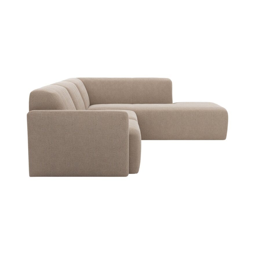 TAMPA Hjørnesofa med endeavslutning i Beige/natur