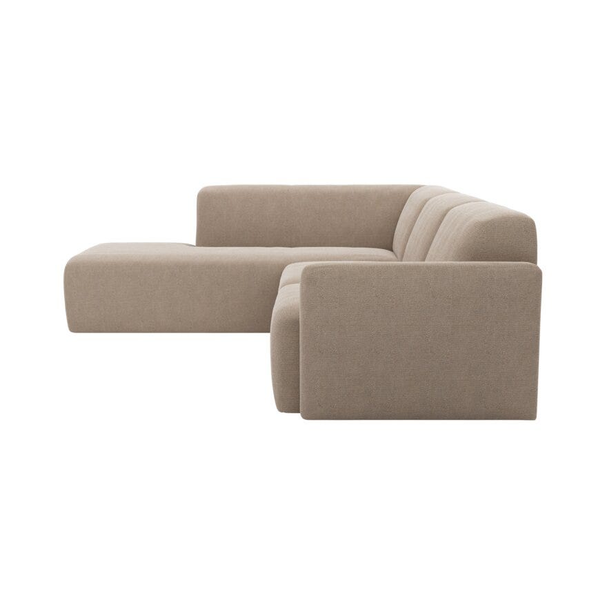 TAMPA Hjørnesofa med endeavslutning i Beige/natur