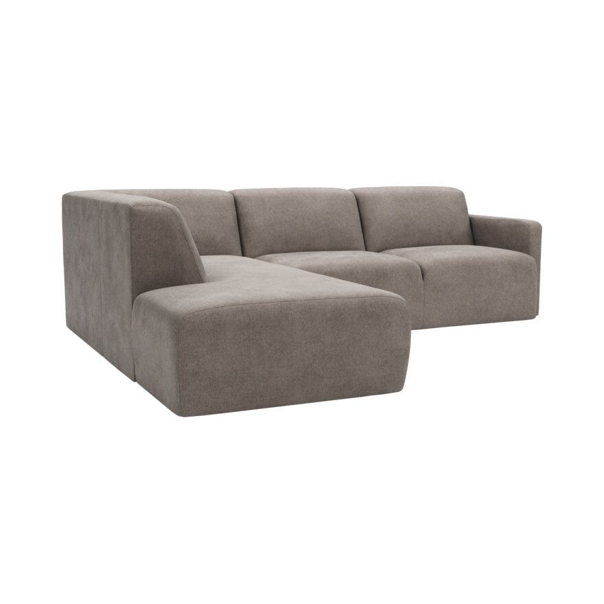 TAMPA Hjørnesofa i Beige/natur