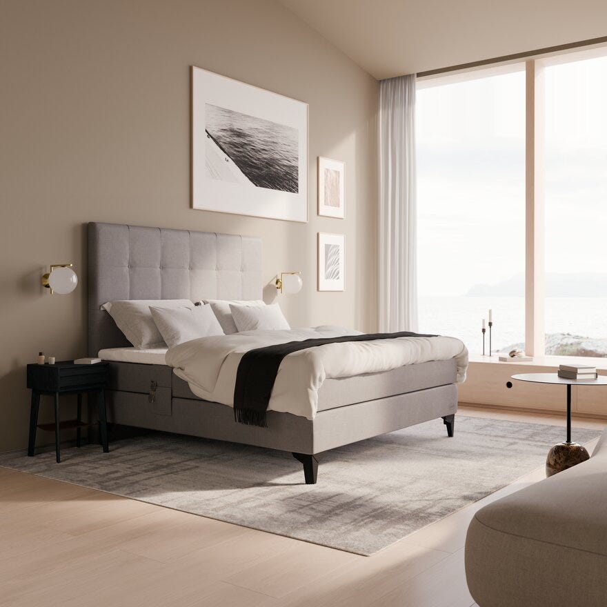 Jensen FENIX LIBRA Sengegavl 150x160 cm i Grå
