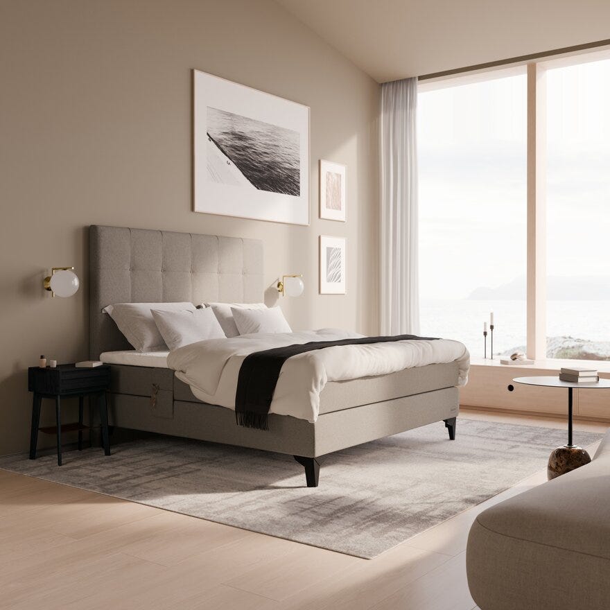 Jensen FENIX LIBRA Sengegavl 150x160 cm i Beige/natur