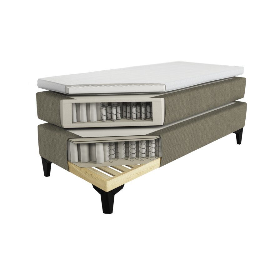 Jensen AMBASSADØR PLUS Kontinentalseng 150x200 cm i Beige/natur