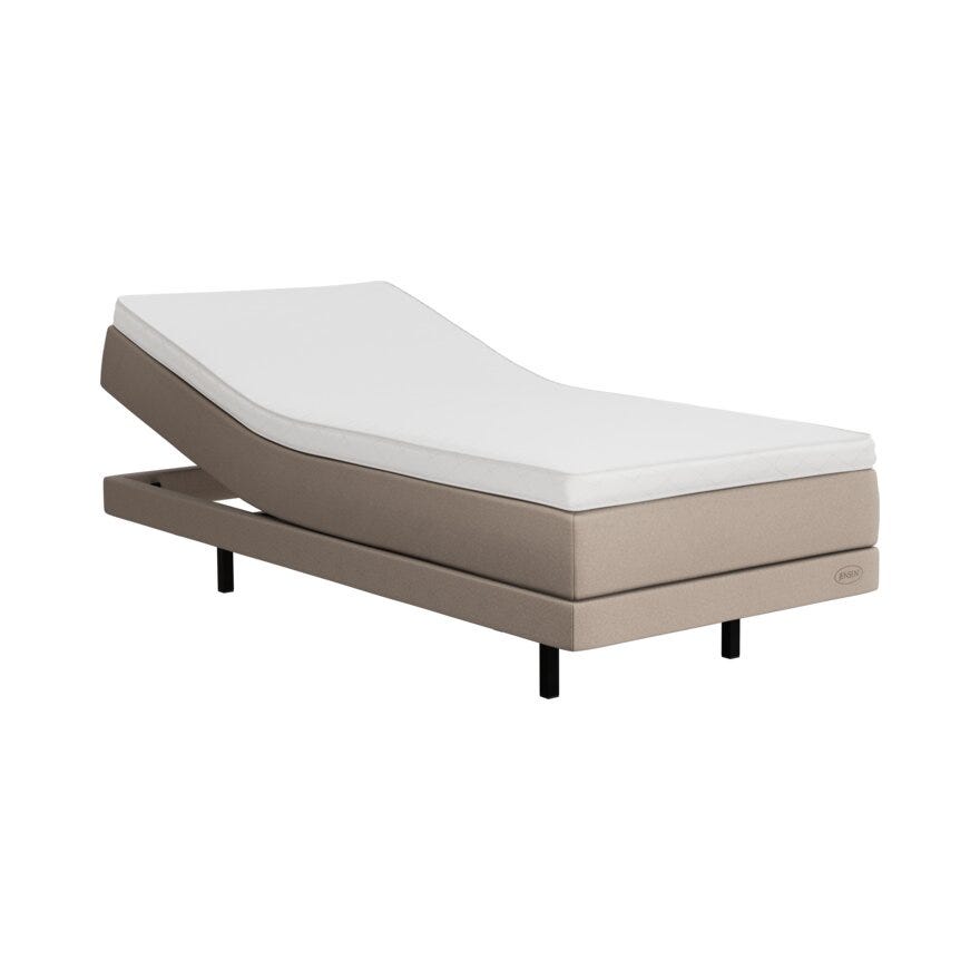 Jensen AMBASSADØR LEAN Regulerbar seng 80x200 cm i Beige/natur