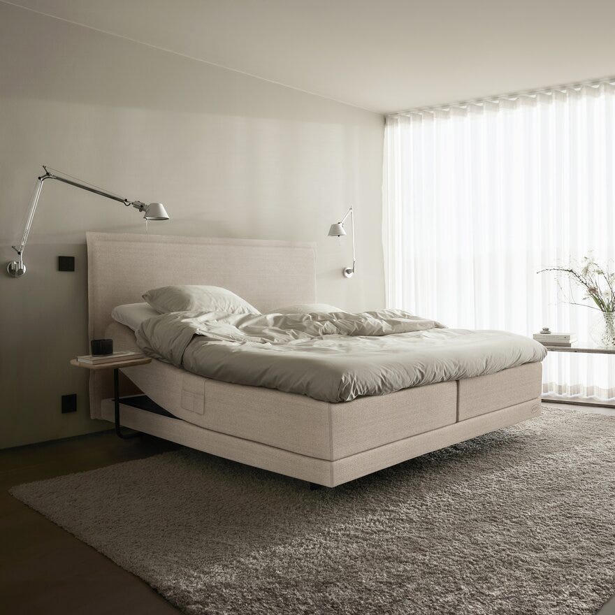 Jensen FENIX COZY SLIM Sengegavl 150x125 cm i Beige/natur