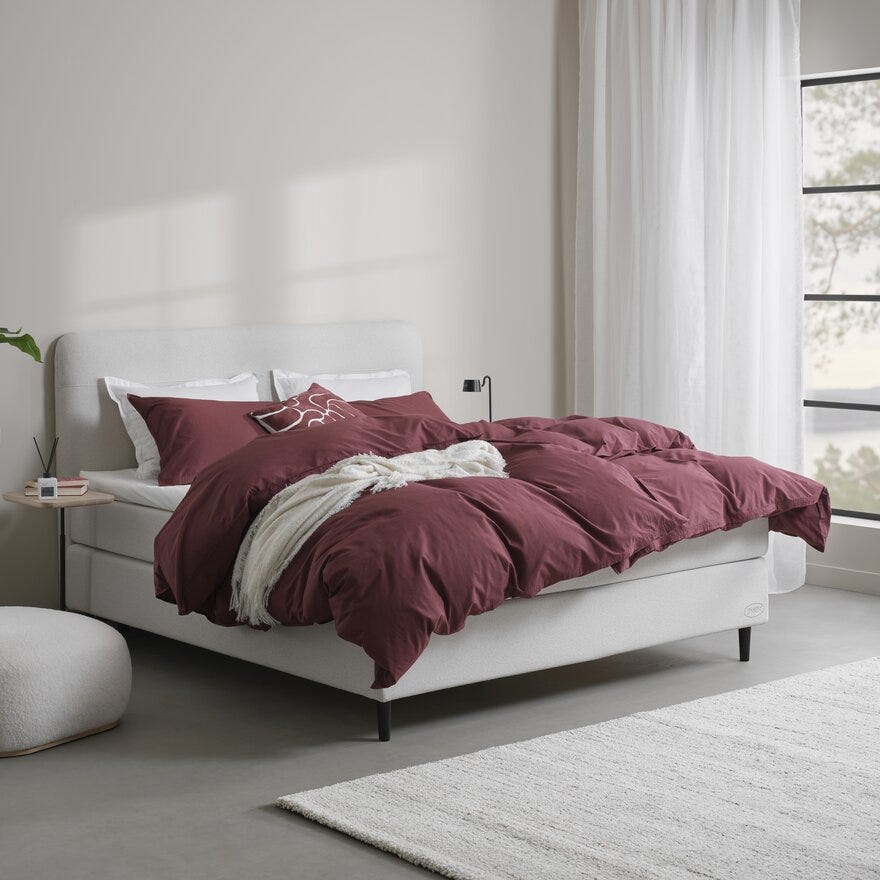 Jensen AMBASSADØR LIMITED Kontinentalseng 150x200 cm i Beige/natur