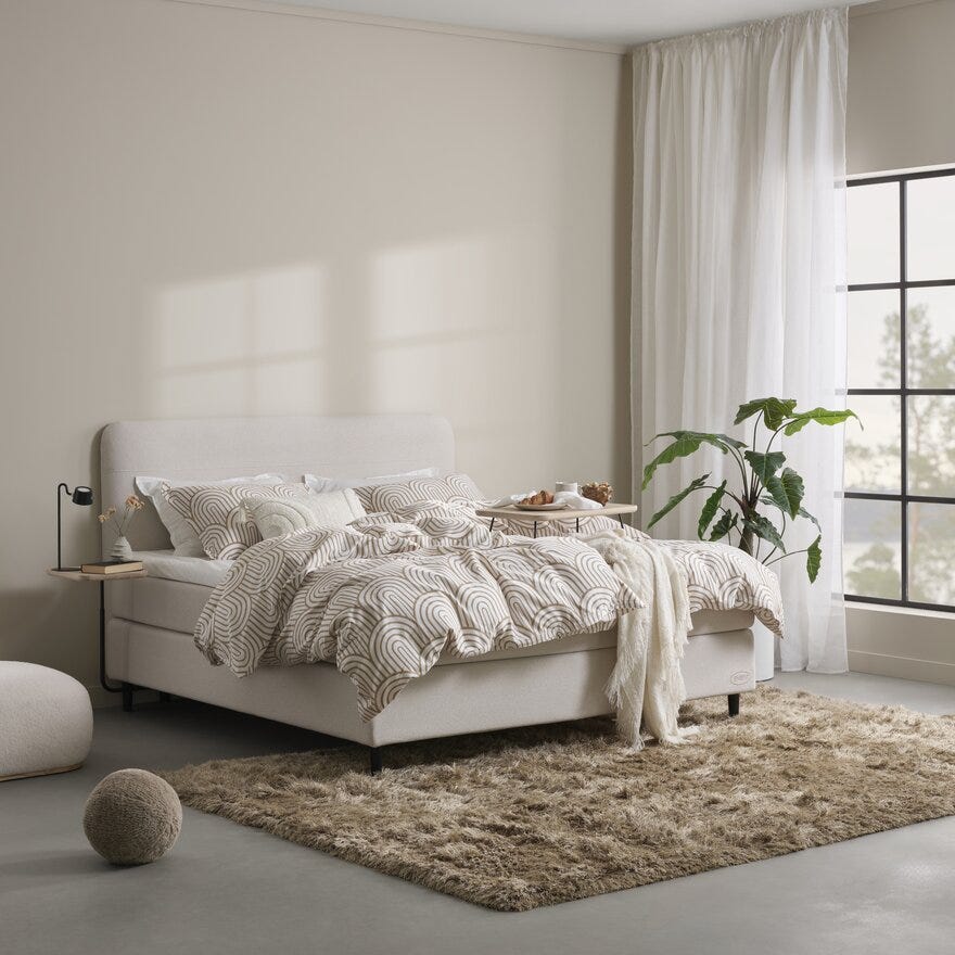 Jensen AMBASSADØR LIMITED Kontinentalseng 150x200 cm i Beige/natur