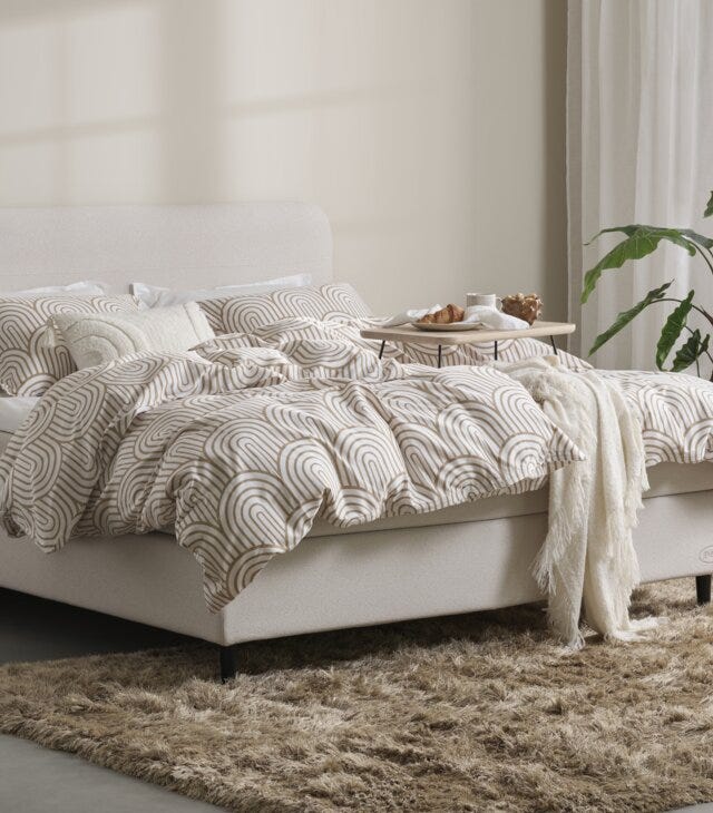 Jensen AMBASSADØR LIMITED Kontinentalseng 150x200 cm i Beige/natur