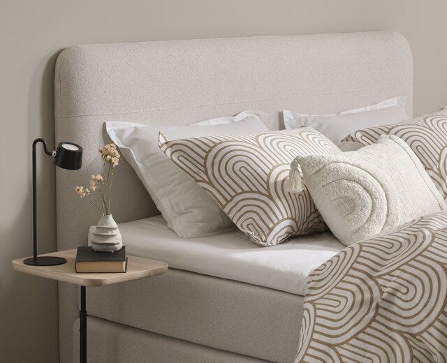 Jensen AMBASSADØR LIMITED Kontinentalseng 150x200 cm i Beige/natur