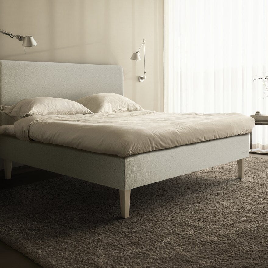 Jensen AMBASSADØR NORDIC Rammeseng 150x200 cm i Beige/natur