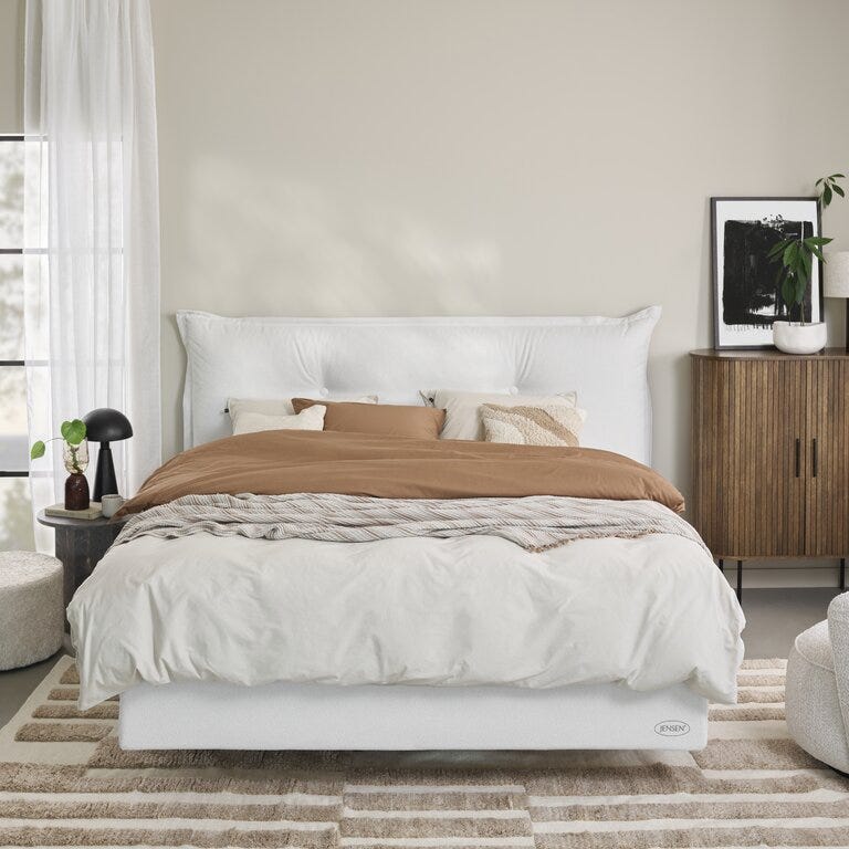 Jensen AMBASSADØR Kontinentalseng 150x200 cm i Beige/natur