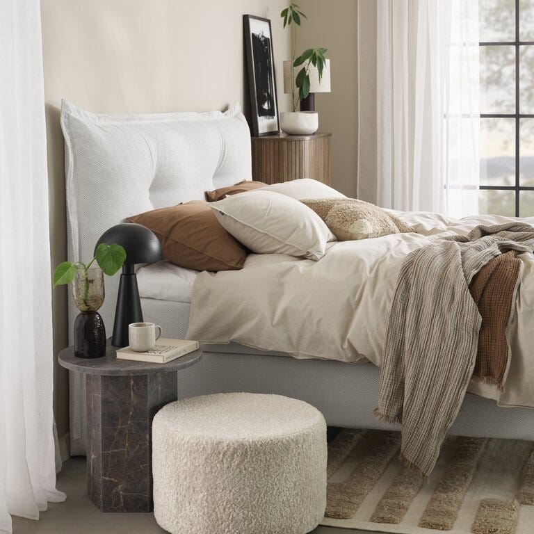 Jensen AMBASSADØR Kontinentalseng 150x200 cm i Beige/natur