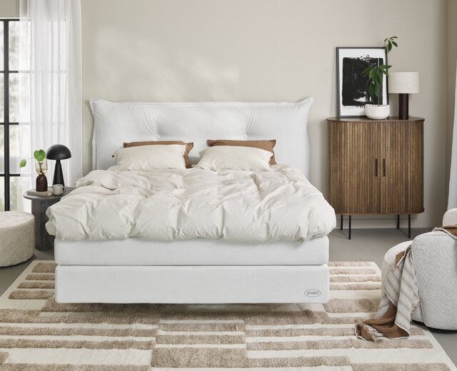 Jensen AMBASSADØR Kontinentalseng 150x200 cm i Beige/natur