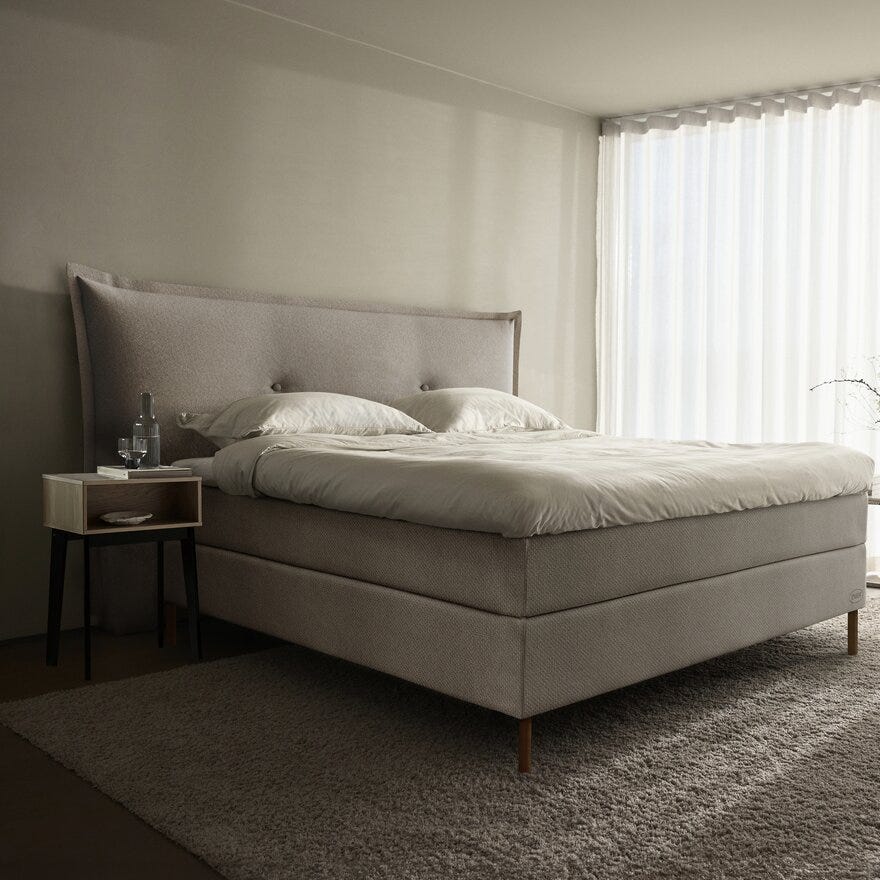 Jensen AMBASSADØR Kontinentalseng 150x200 cm i Beige/natur