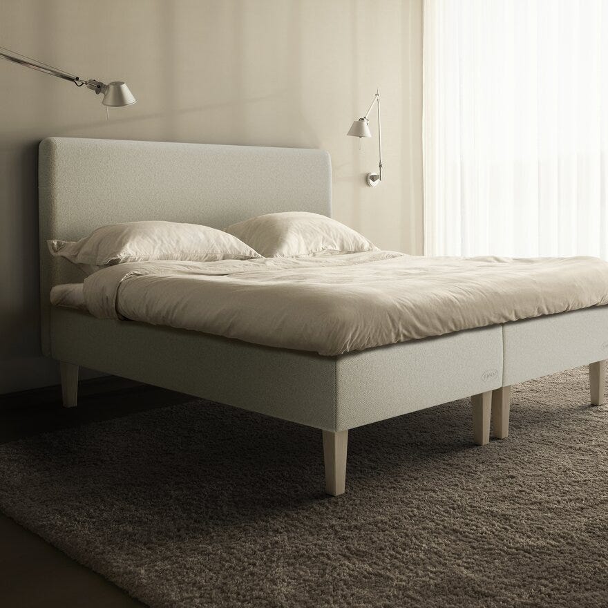 Jensen AMBASSADØR Rammeseng 75x200 cm i Beige/natur