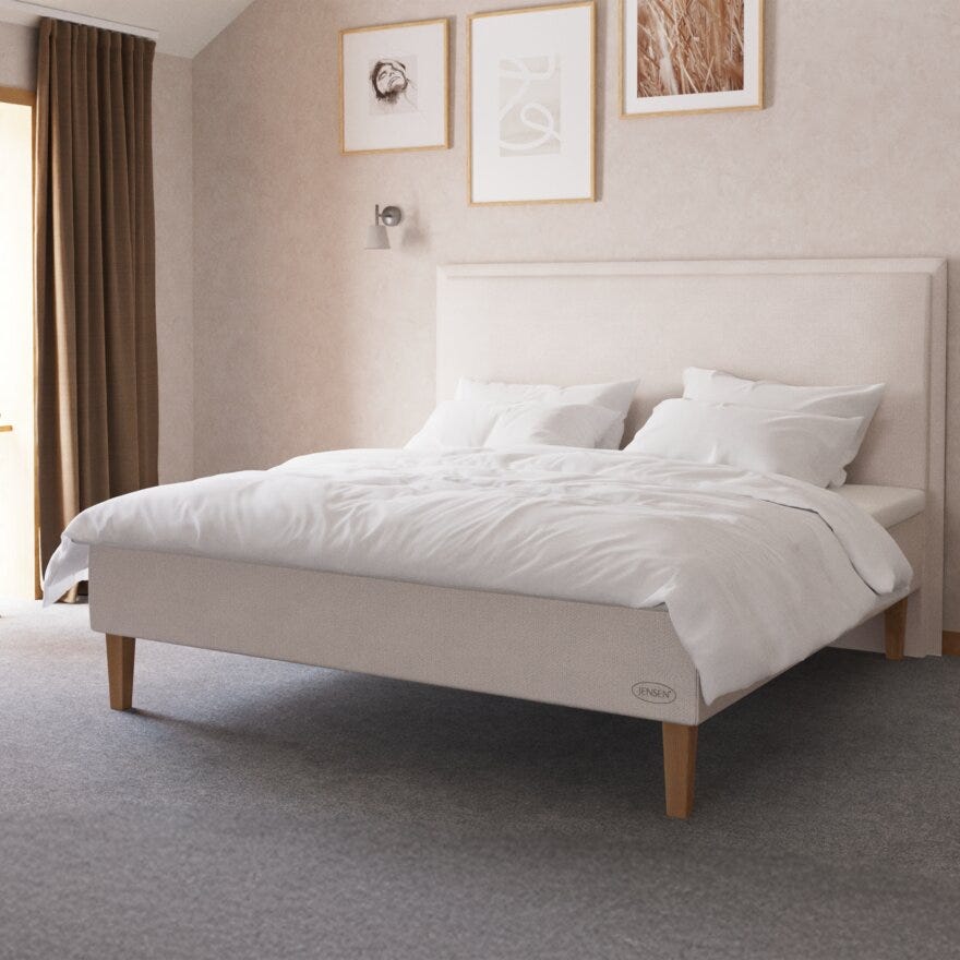 Jensen DIPLOMAT NORDIC Rammeseng 150x200 cm i Beige/natur
